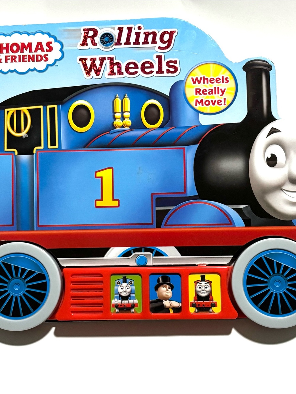 Thomas & Friends Blue and Red Number 1 Rolling Train Toy, Interactive Book